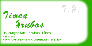 timea hrubos business card